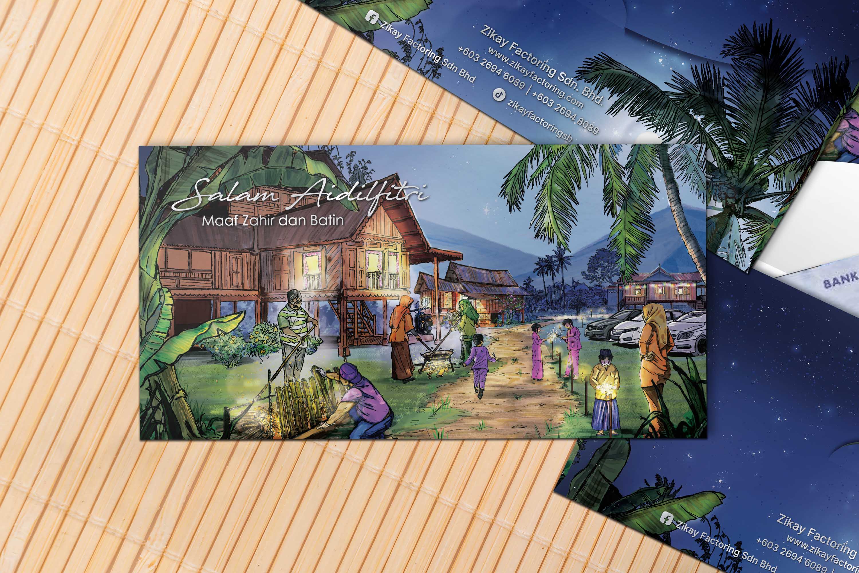 a mockup of the money packet - front view
