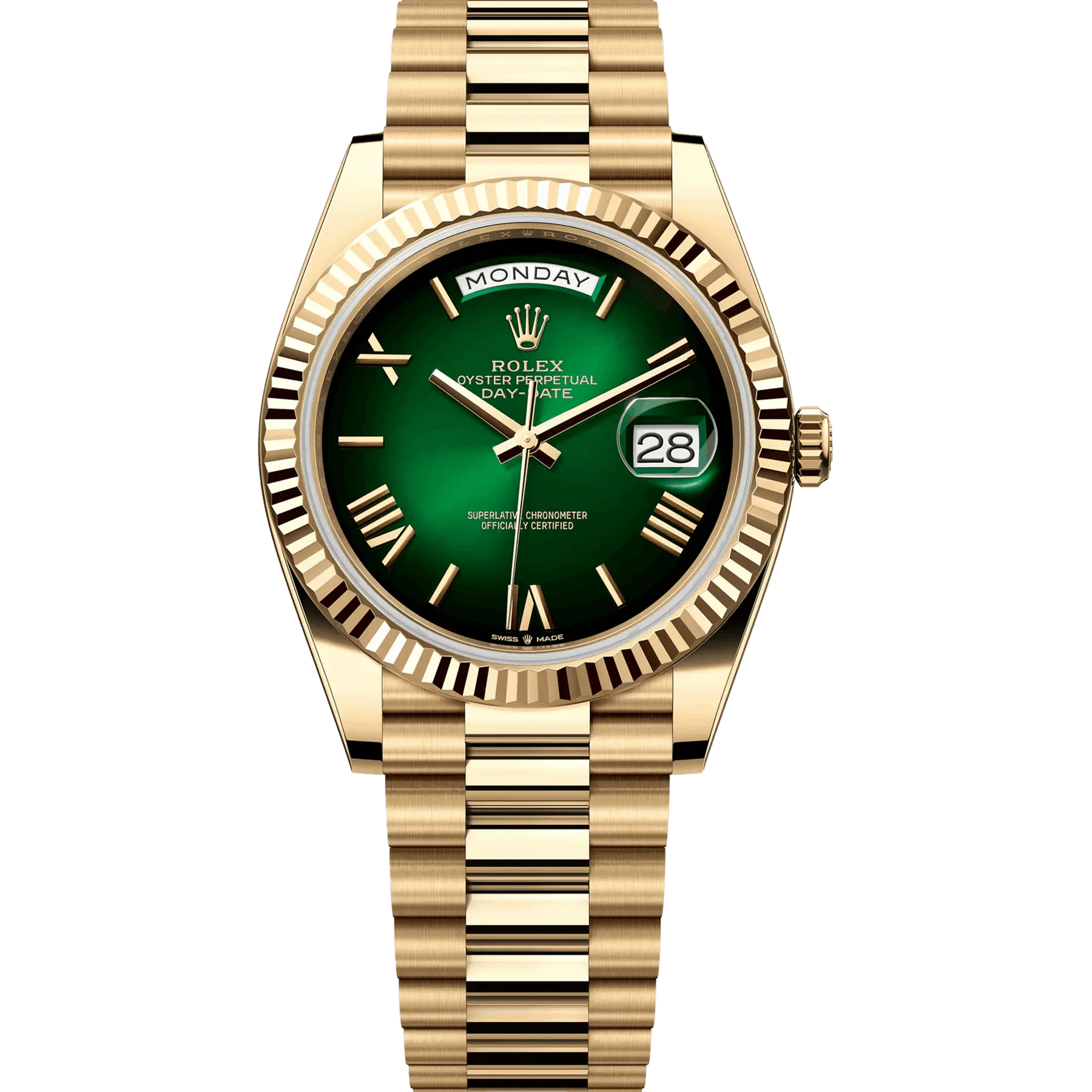 Rolex Day-Date 40 Green Ombré 228238, green dial