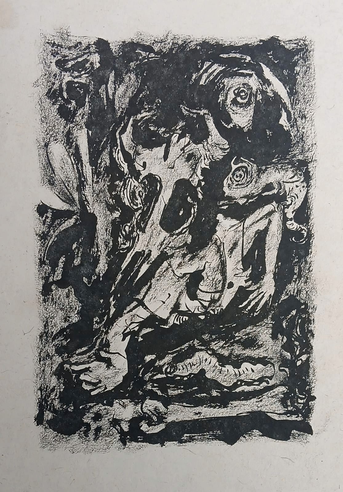 herd of sheep on road painting