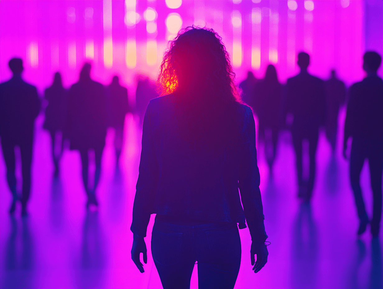 Personen laufen in Richtung Unternehmen