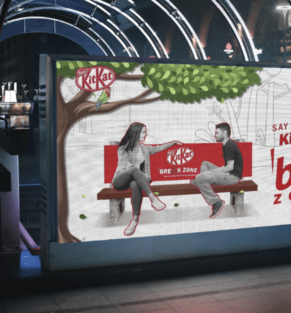 KitKat outdoor campaign and brand advertising design