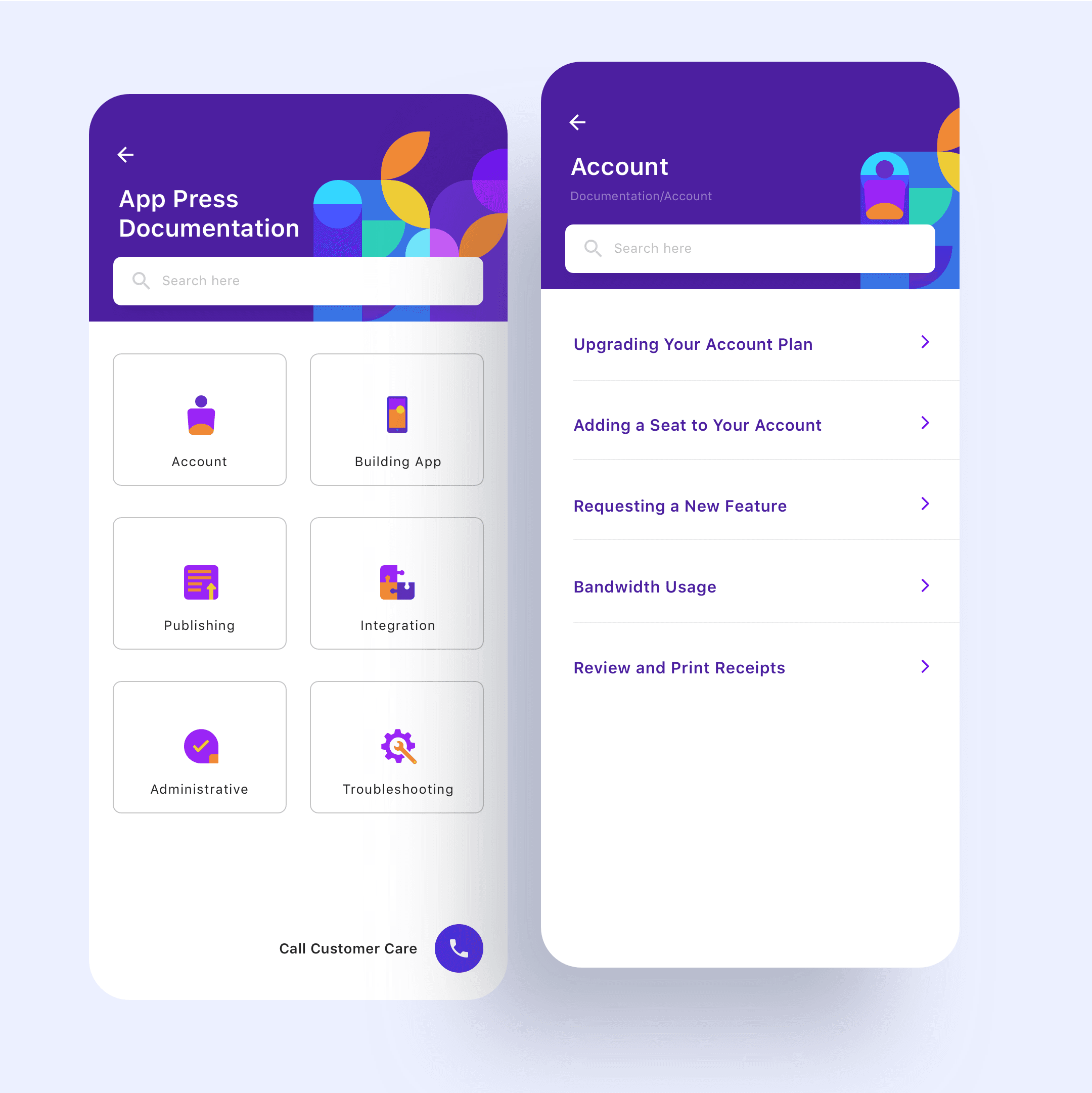 Help and documentation