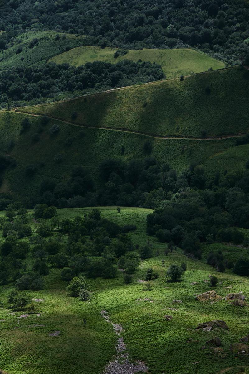 green spain cantabria rolling green hills