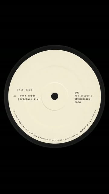 Instagram reel: Move Aside, unreleased vinyl