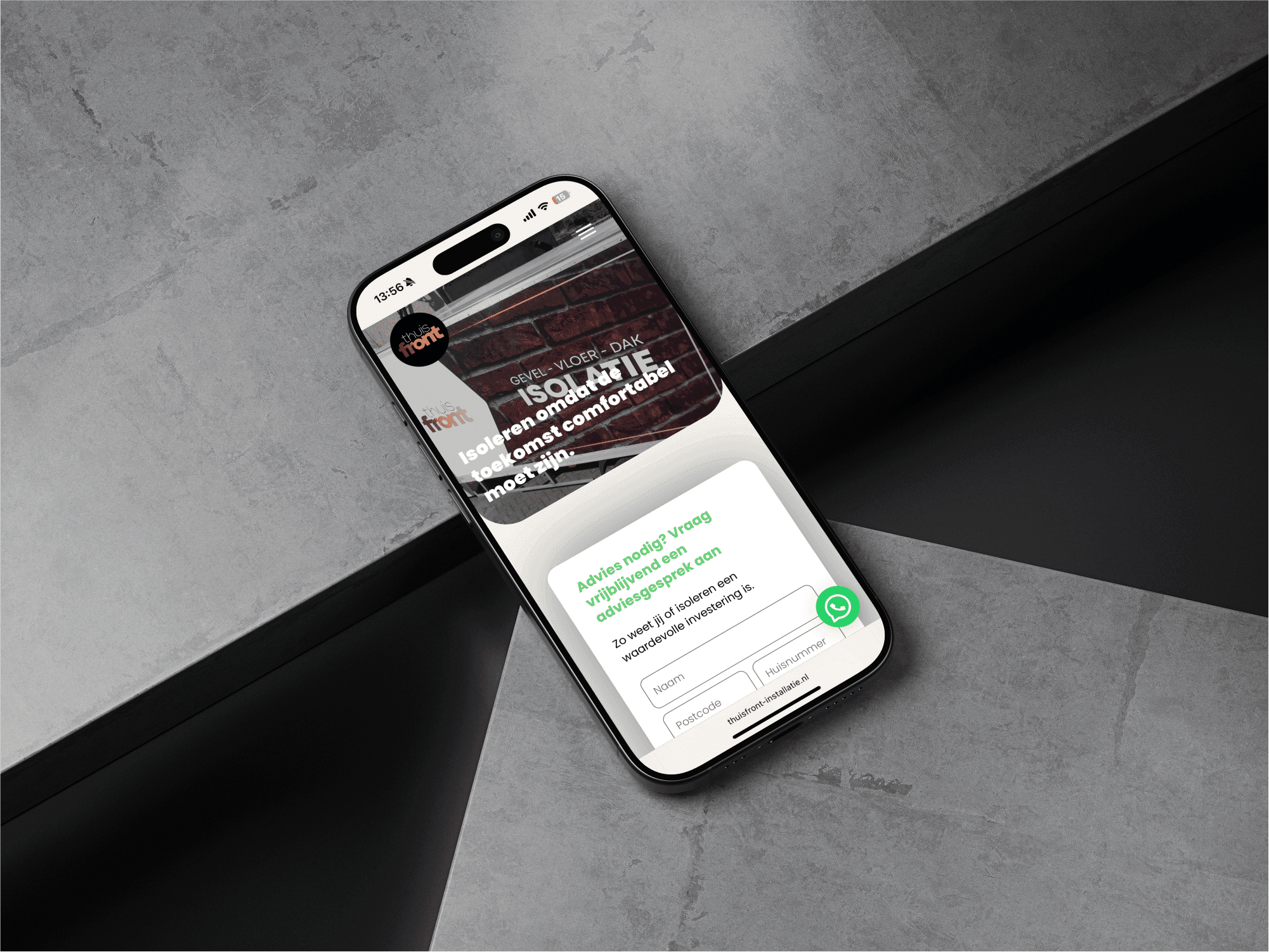 mobiele website thuisfront