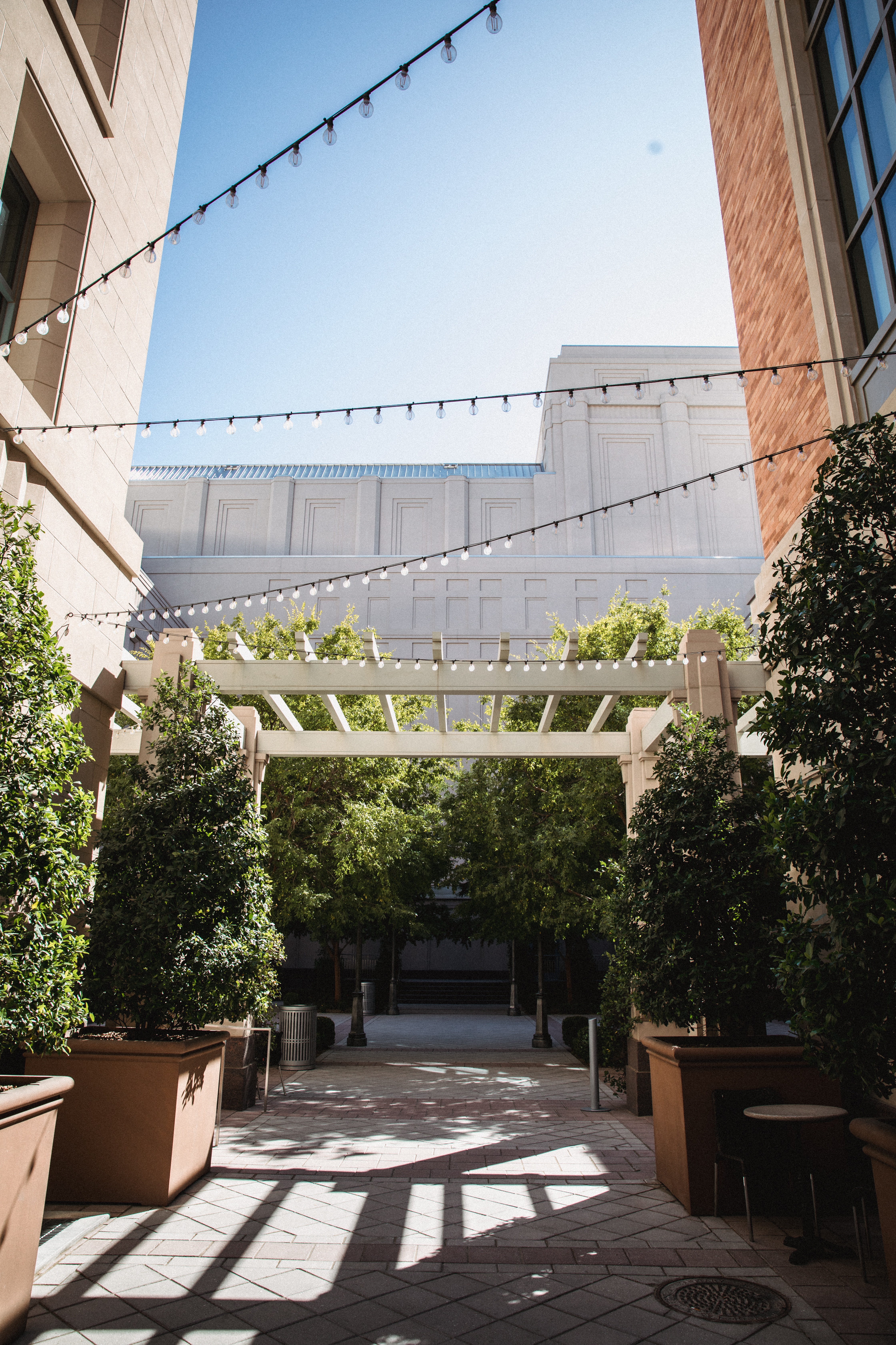 Pergola with lighting