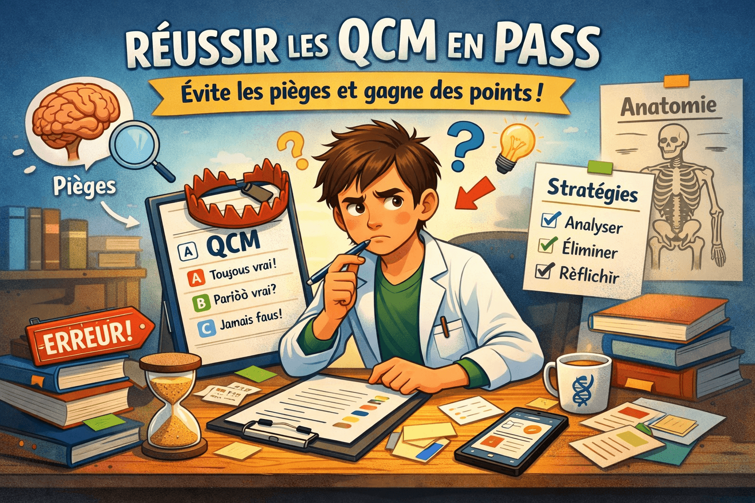 PASS : comment réussir les QCM (et arrêter de te faire piéger)