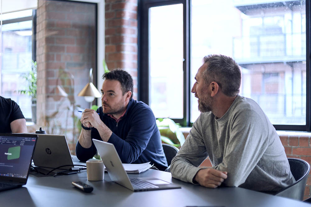 Team meeting at Invenia's Leeds office