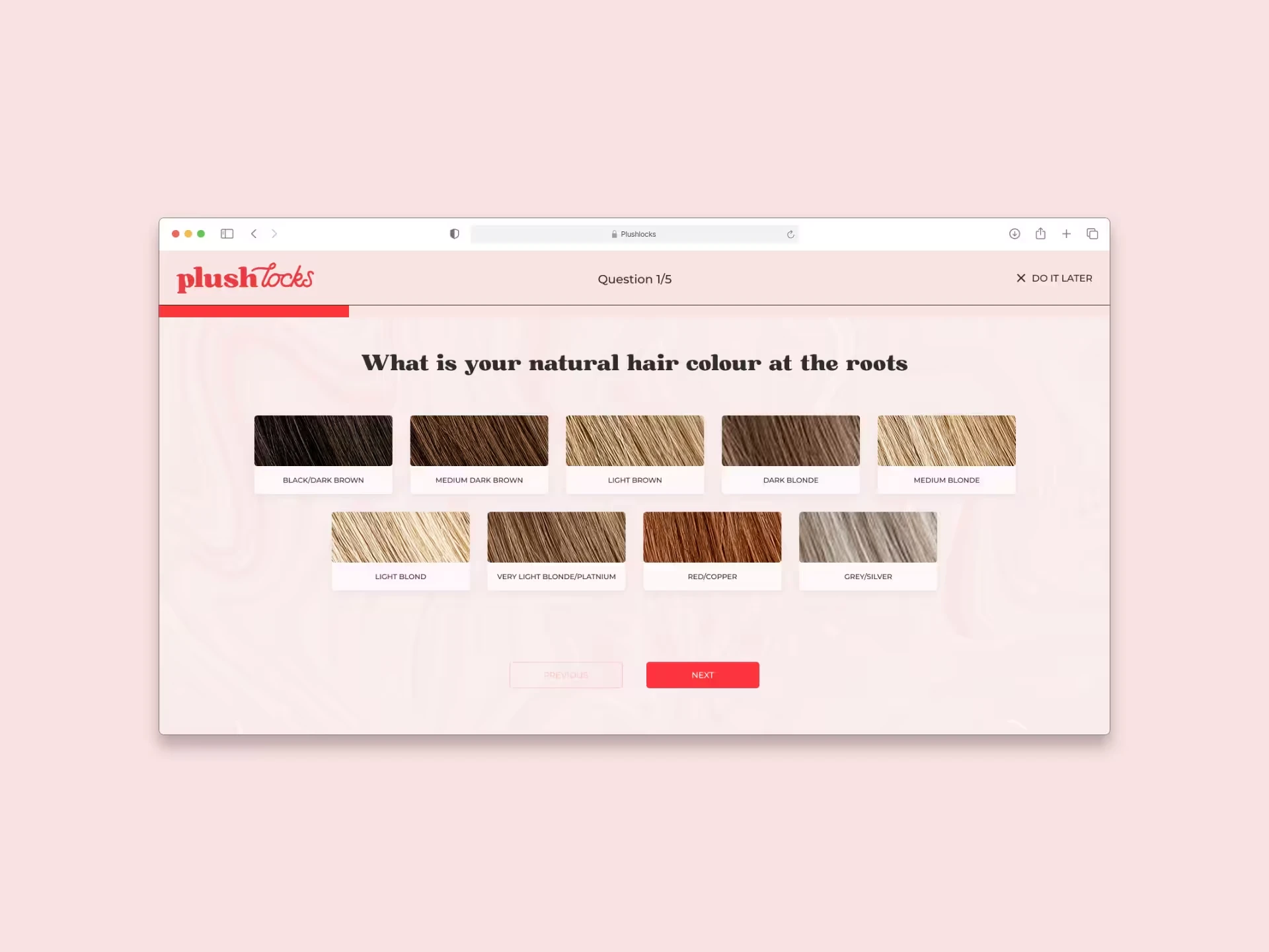 A full-page desktop UI preview of the Plushlocks website, highlighting the mega-navigation structure and bold, minimalist brand aesthetic.