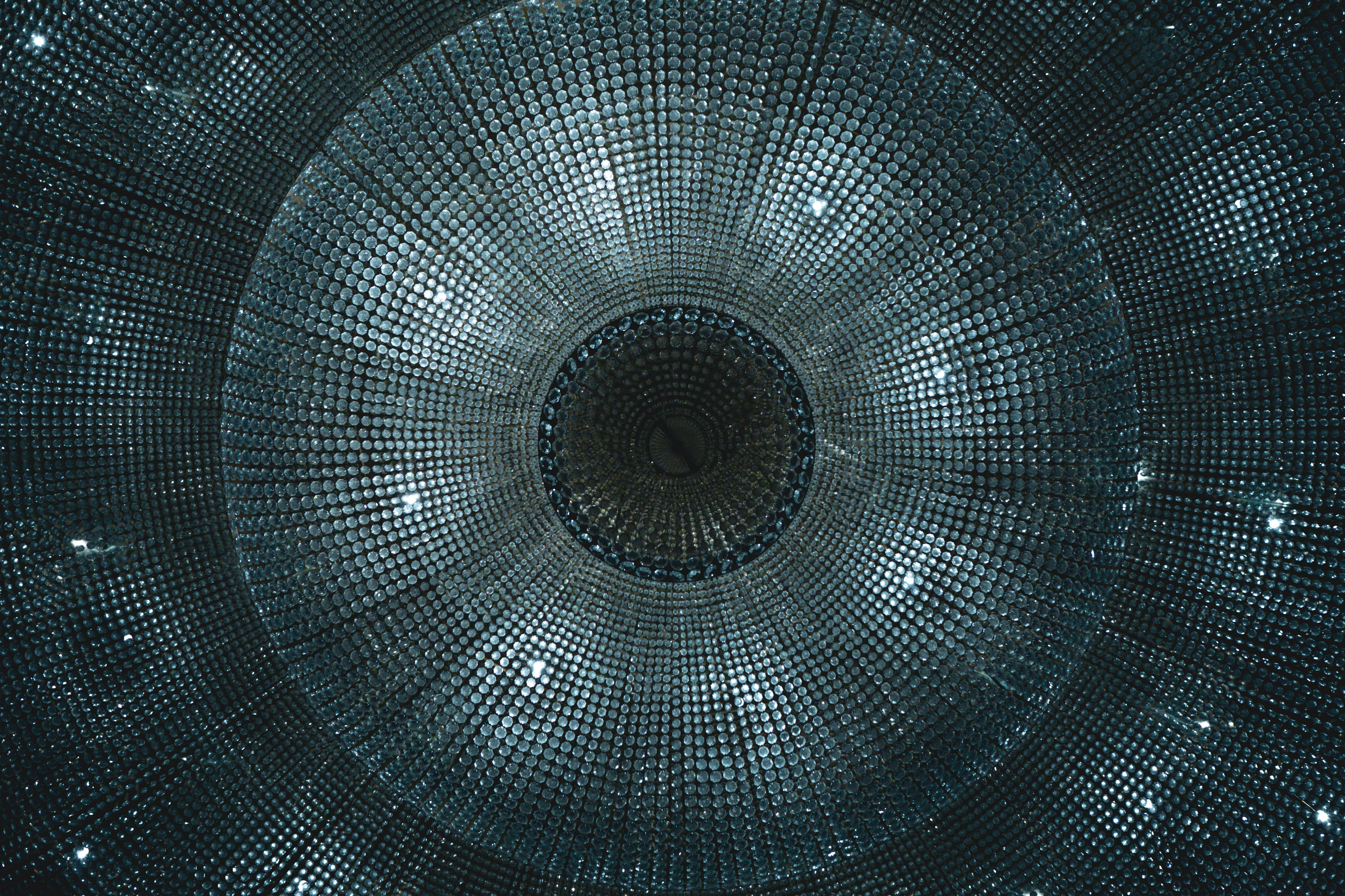 black and white round light