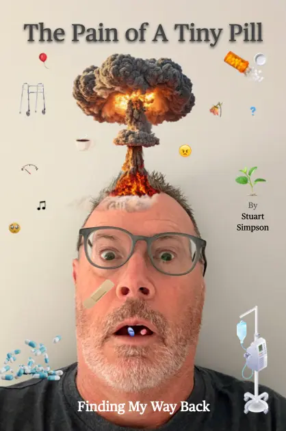 Stu reading his book in the library.