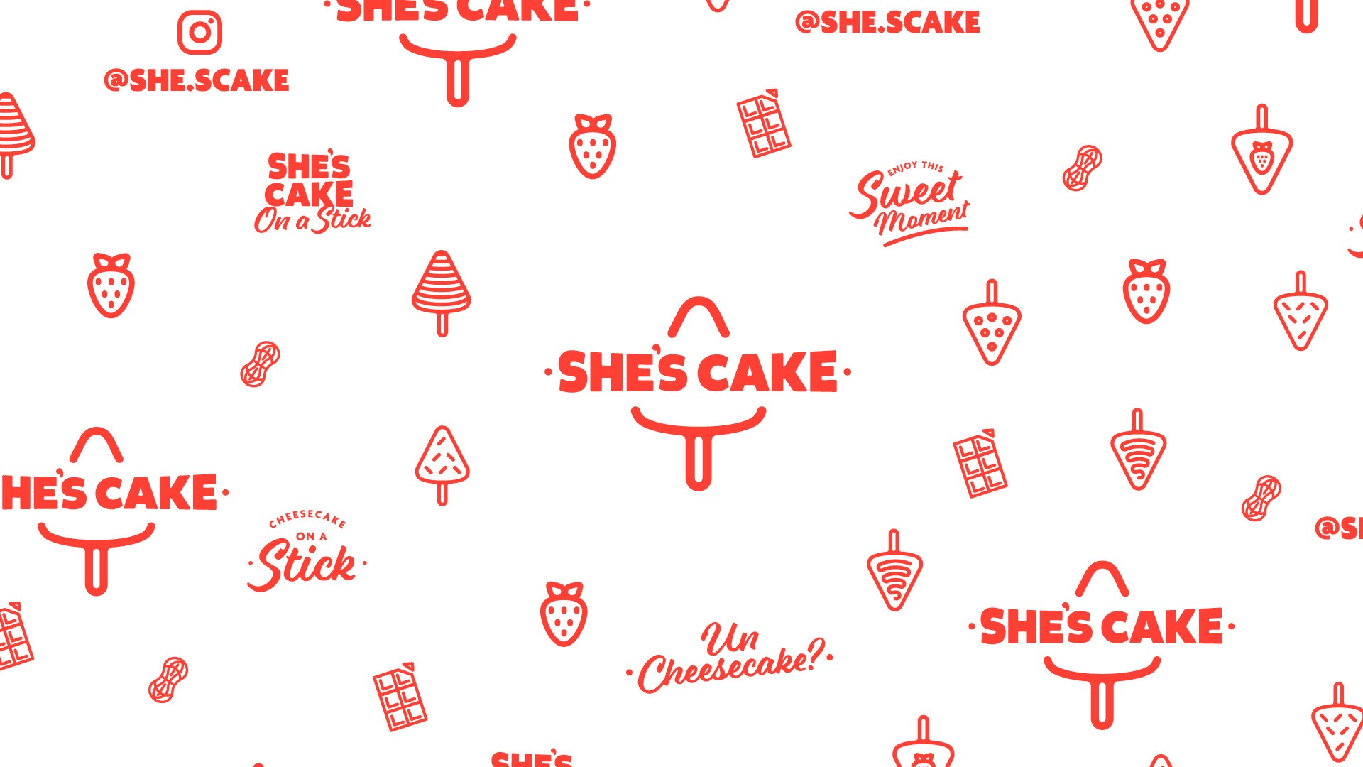 Diseñador de marcas en Chile: branding para She’s Cake, repostería creativa con cheesecake en palito