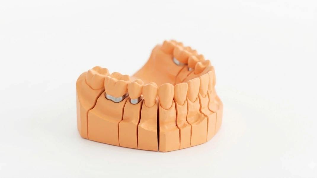 Modelo dental de yeso.