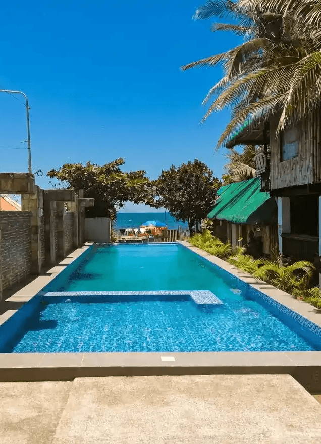 Stunning infinity pool overlooking the West Philippine Sea at Oktowaves Hotel Nasugbu