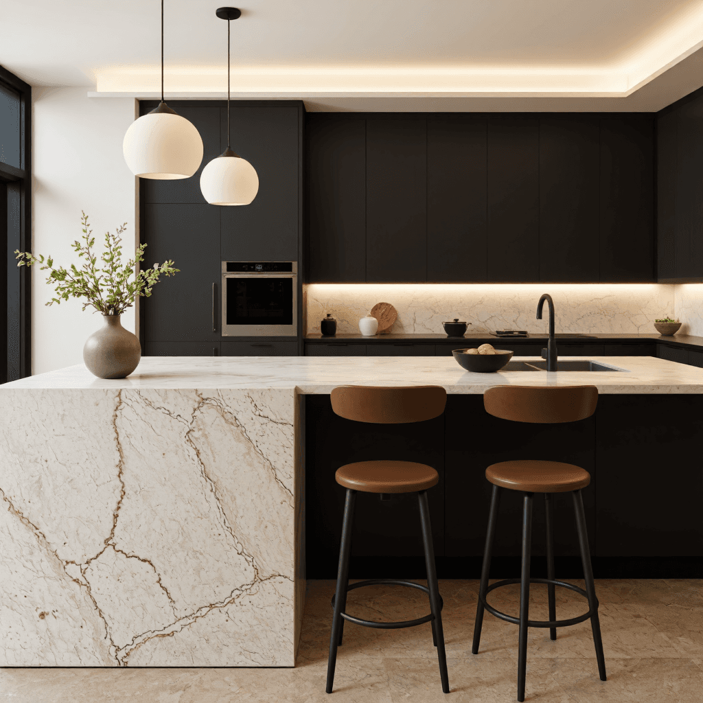 product photography of Elegant high stools suitable for a modern kitchen or bar setting