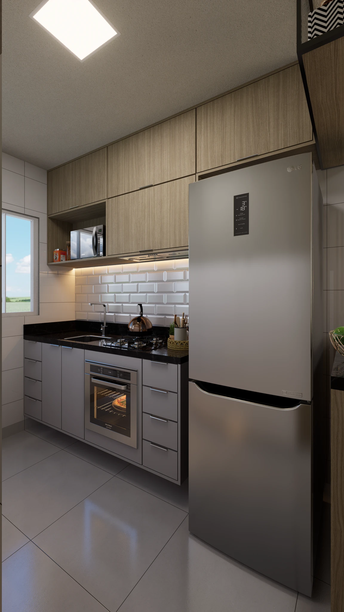 Quarto confortável de apartamento financiado