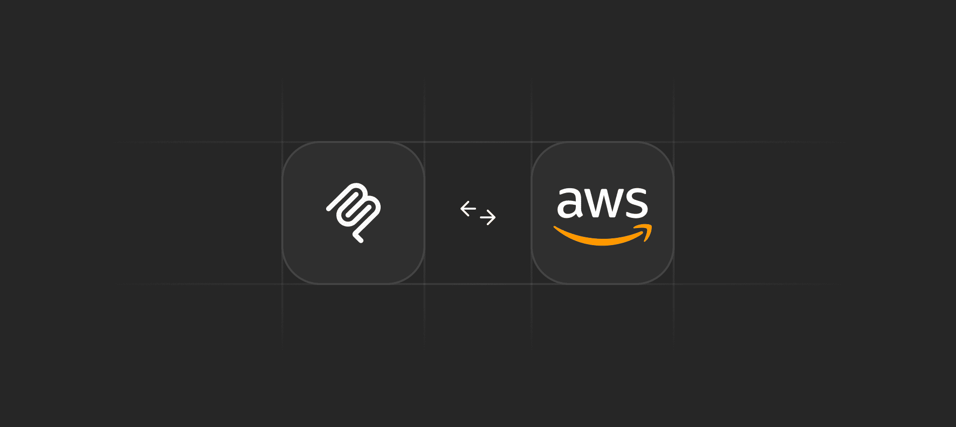 MCP and AWS logos connected by a bidirectional arrow, illustrating the integration between the two technologies.