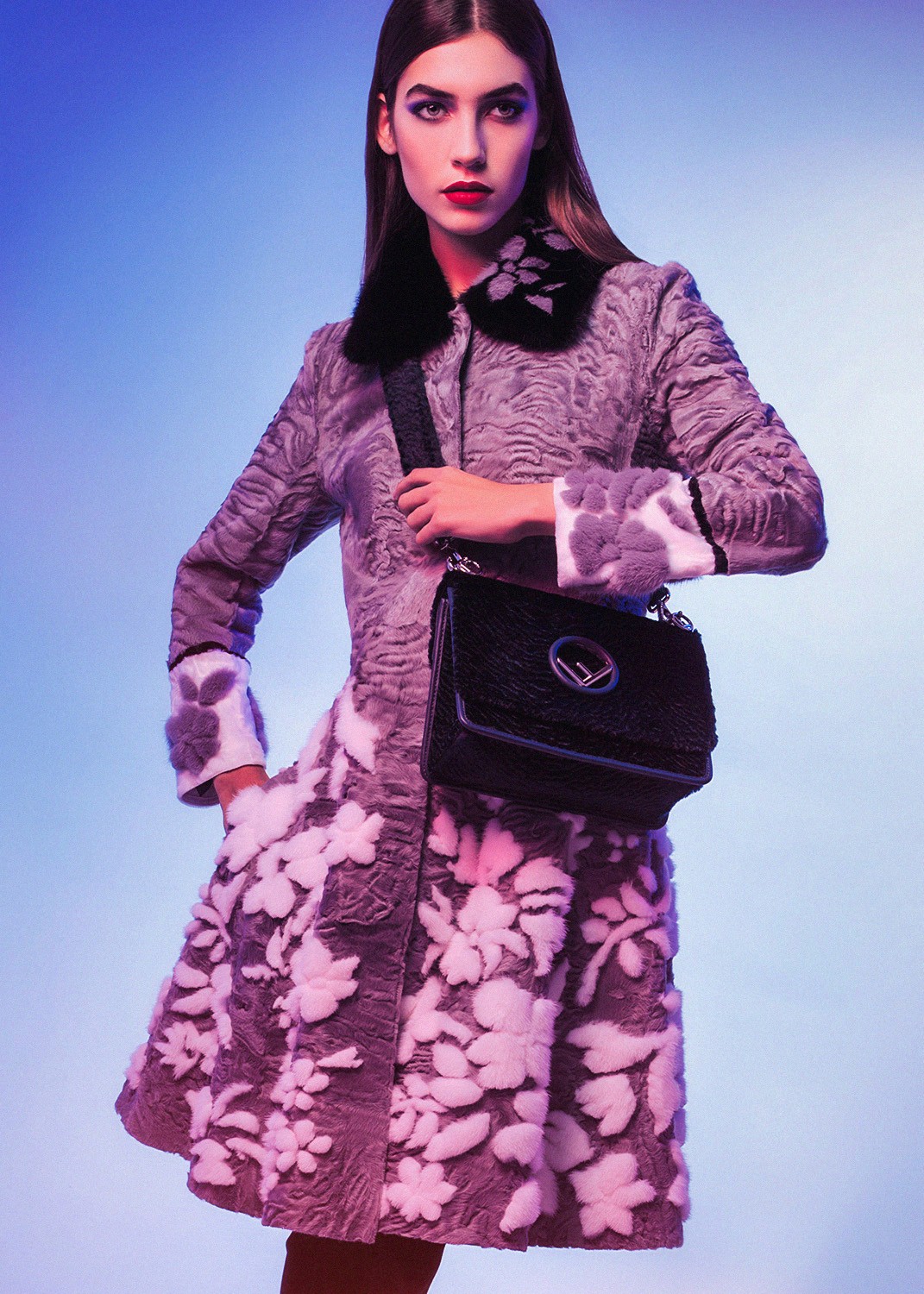 Model wearing a look from Sanahunt Vision lookbook directed by Vladyslav (Vlady) Vyshnevetskiy