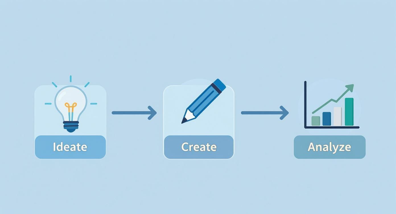 Infographic about content creation workflow