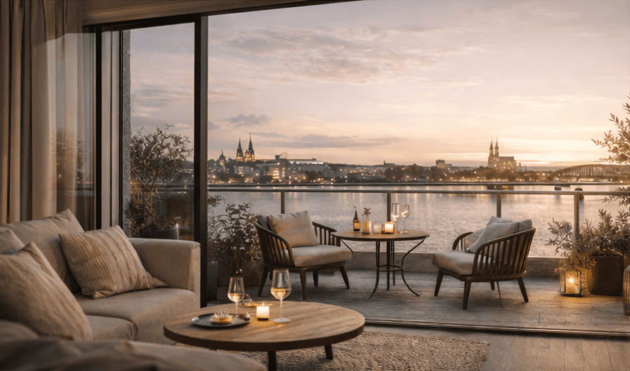 Moderne Ferienwohnung in Köln mit Rheinblick zur Kurzzeitvermietung