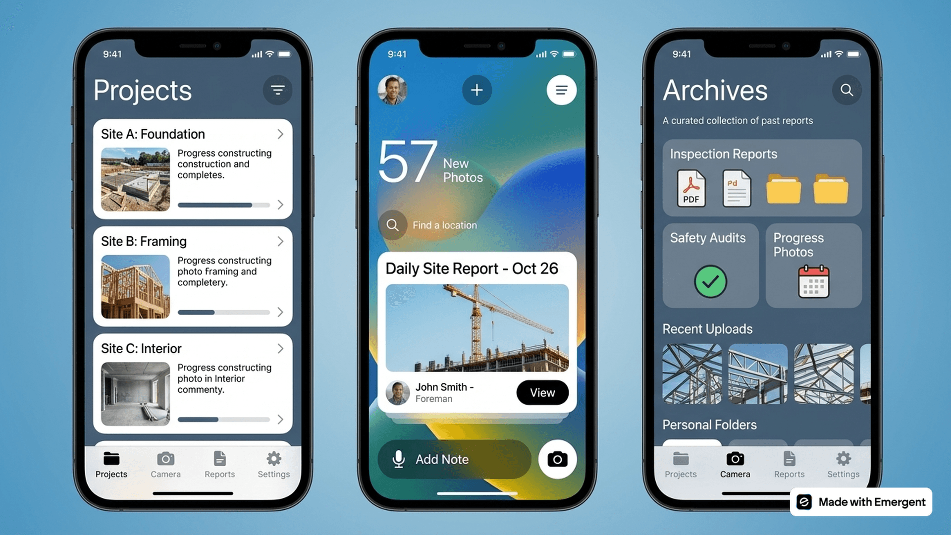 Construction Photo Documentation App Made With Emergent