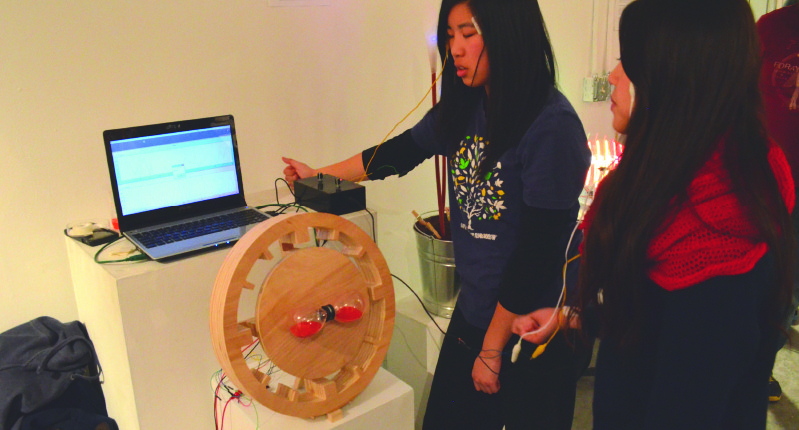 students experimenting