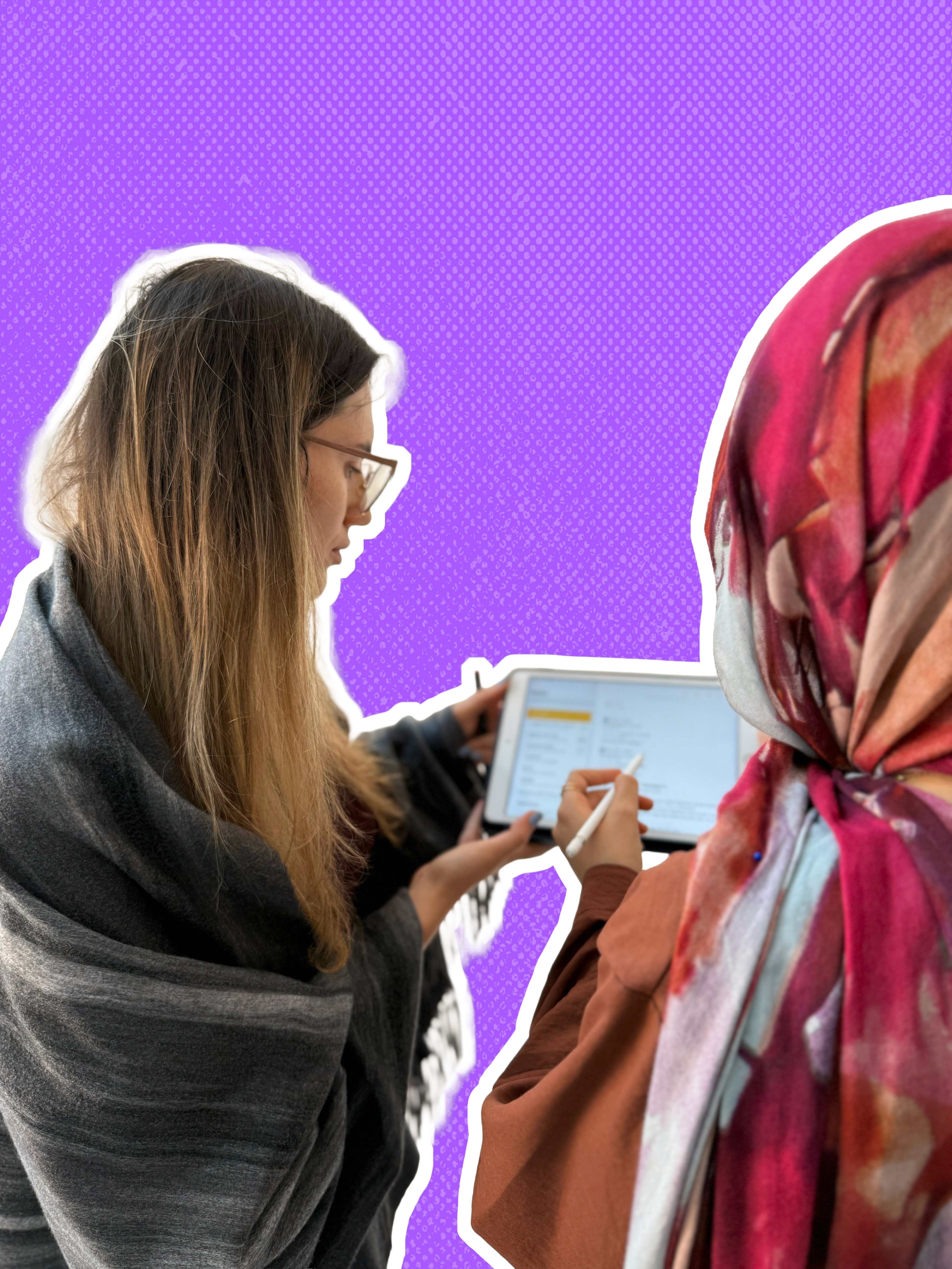 business women reading document