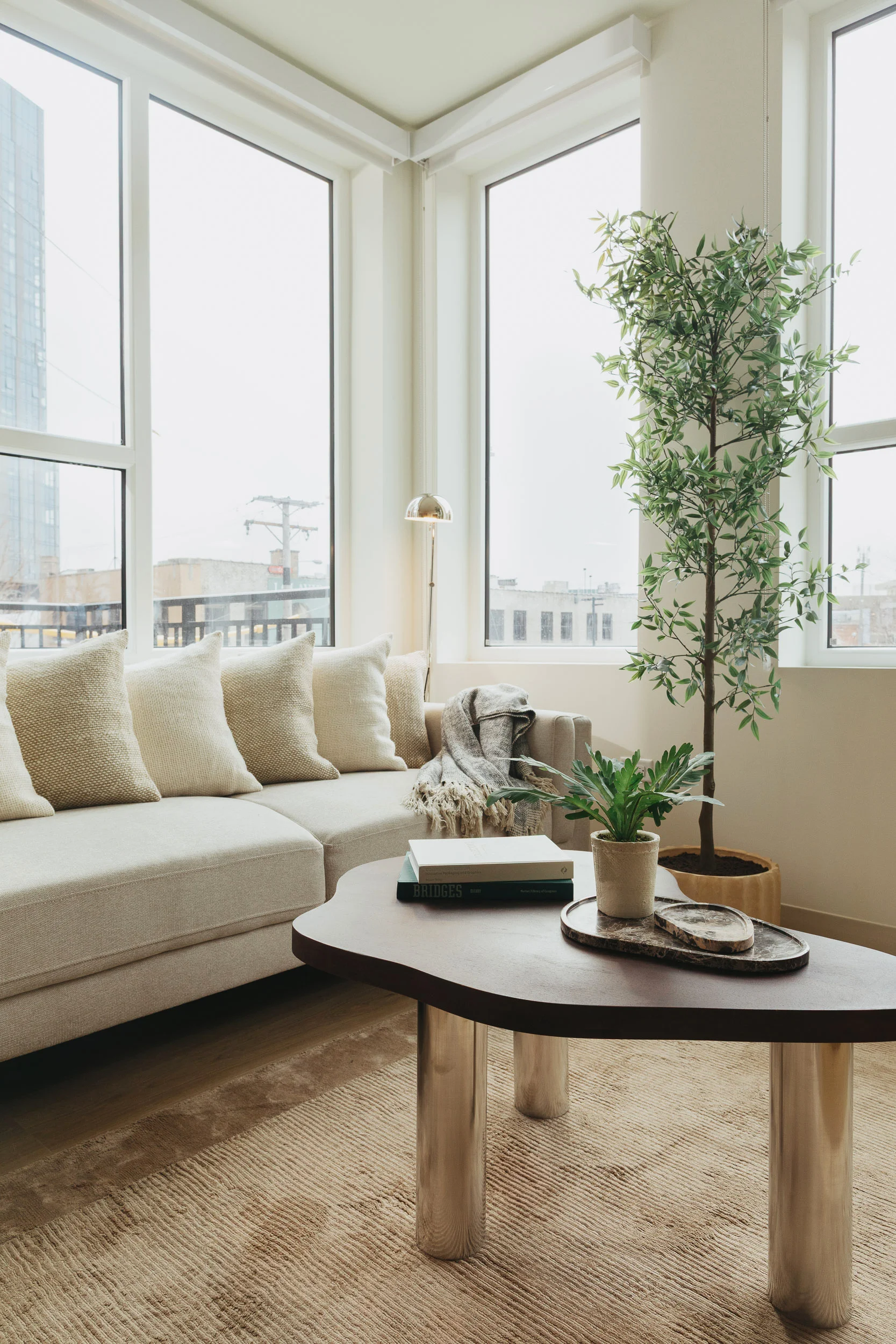 CityPads Fremont living room interior with sofa