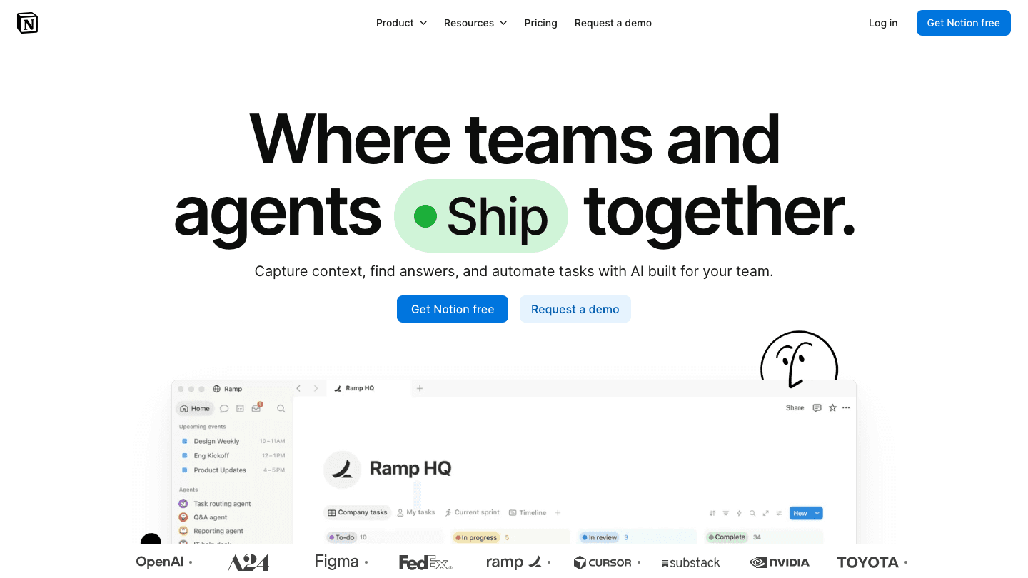 Notion app website