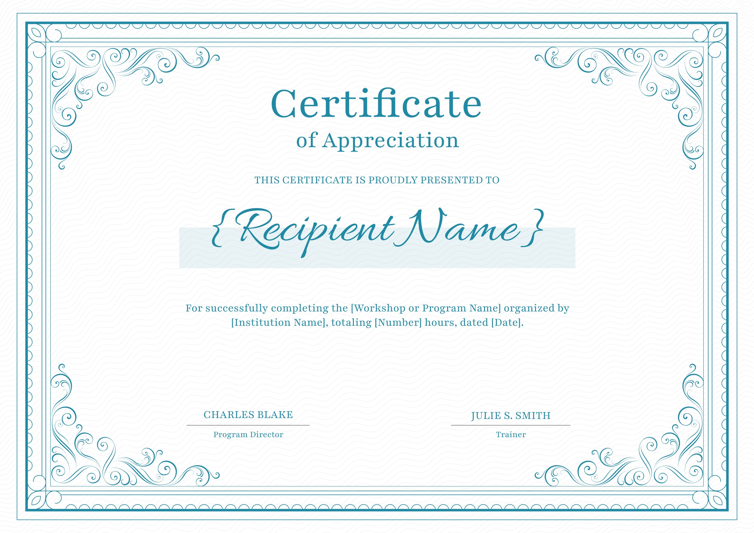 Wauld - Professional and subtle CPD certificate template