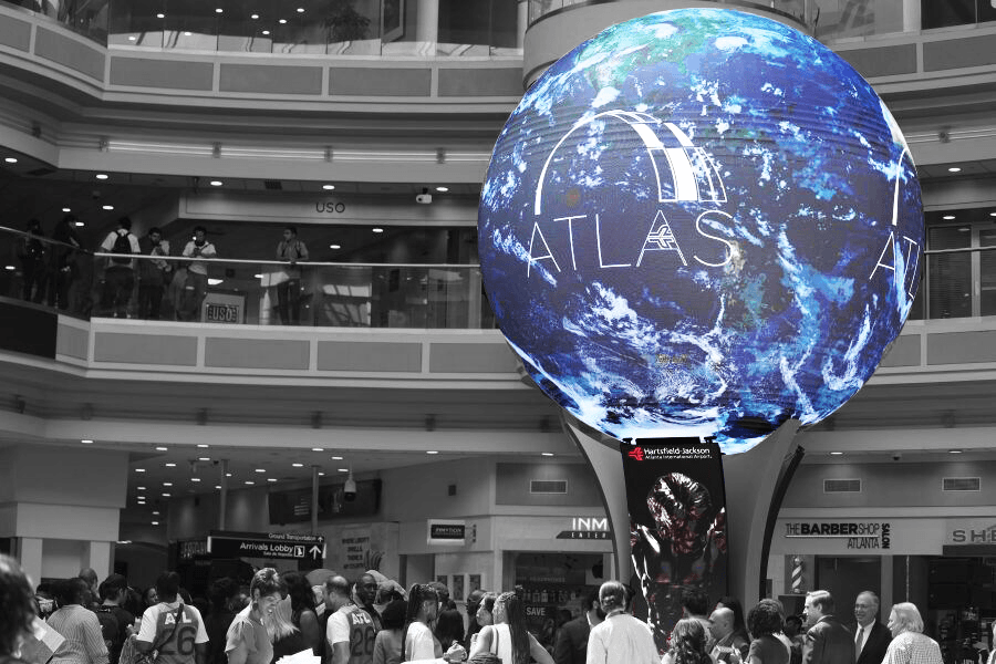 A photo of the Altas Sphere at ATL