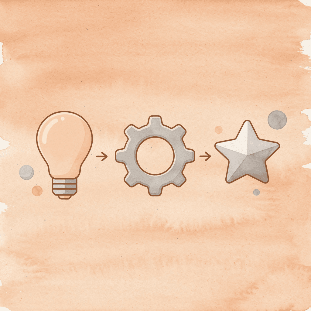  Three icons showing the visitor to client conversion process