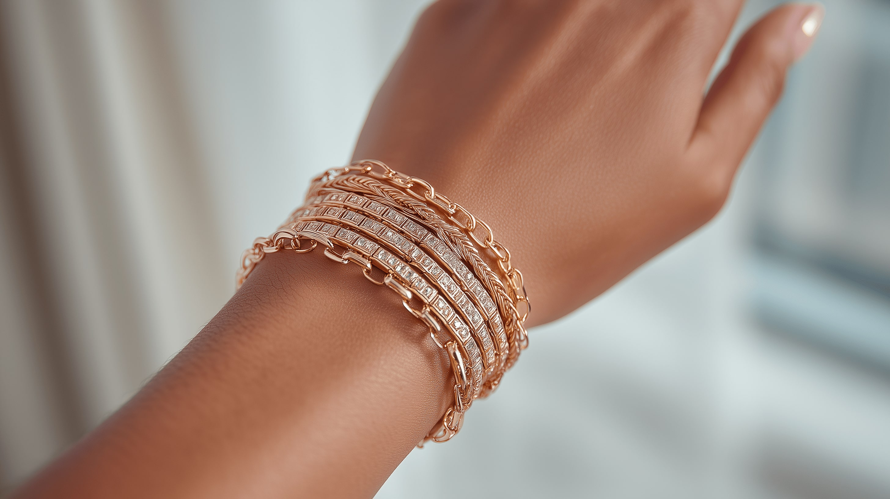 A bracelet with jewelry