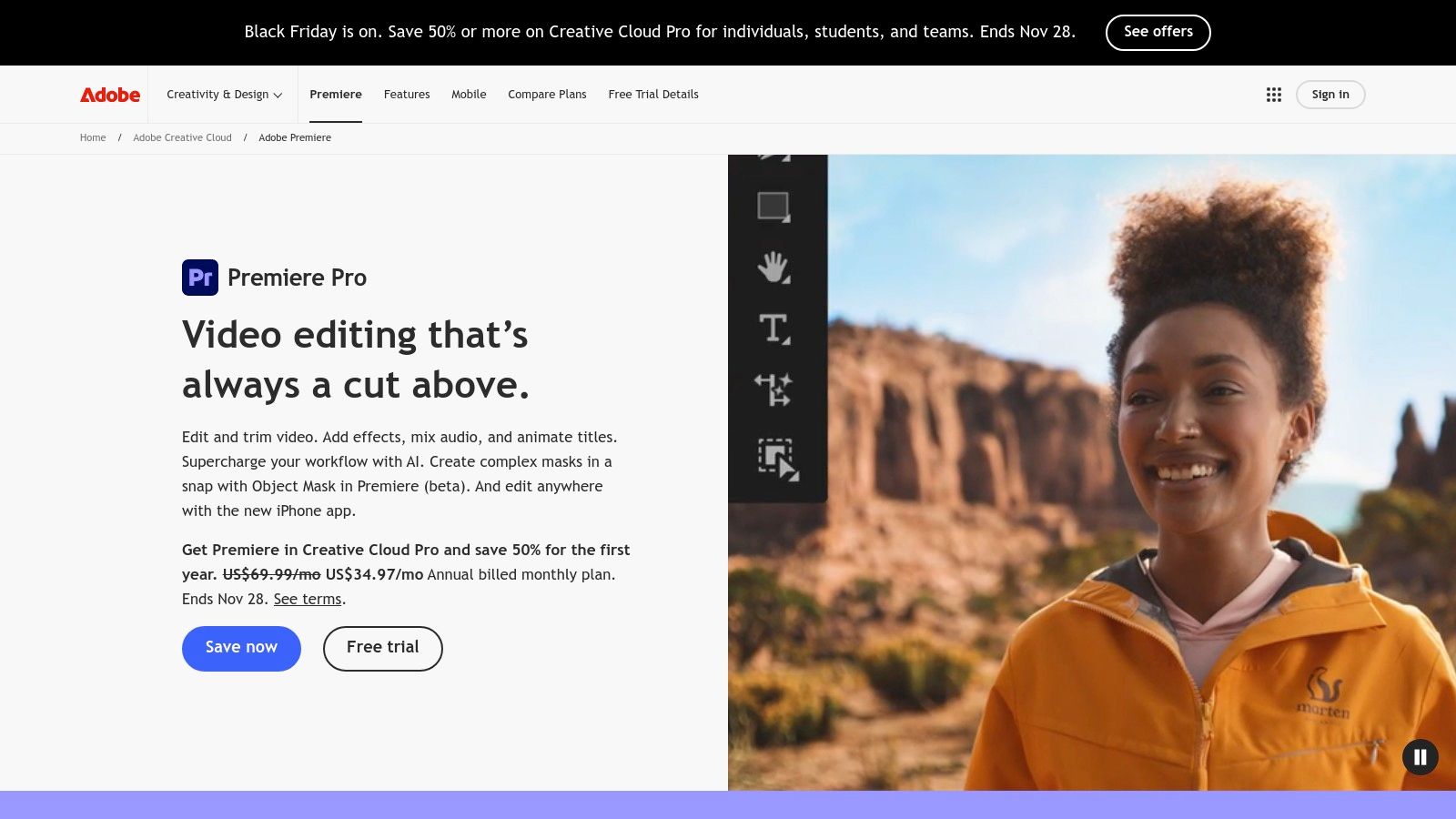 Adobe Premiere Pro (with Team Projects and Frame.io)