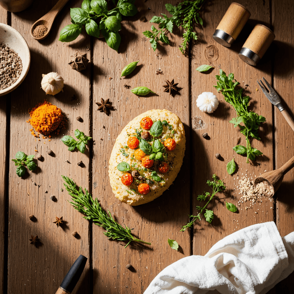 product photography of Gourmet organic food