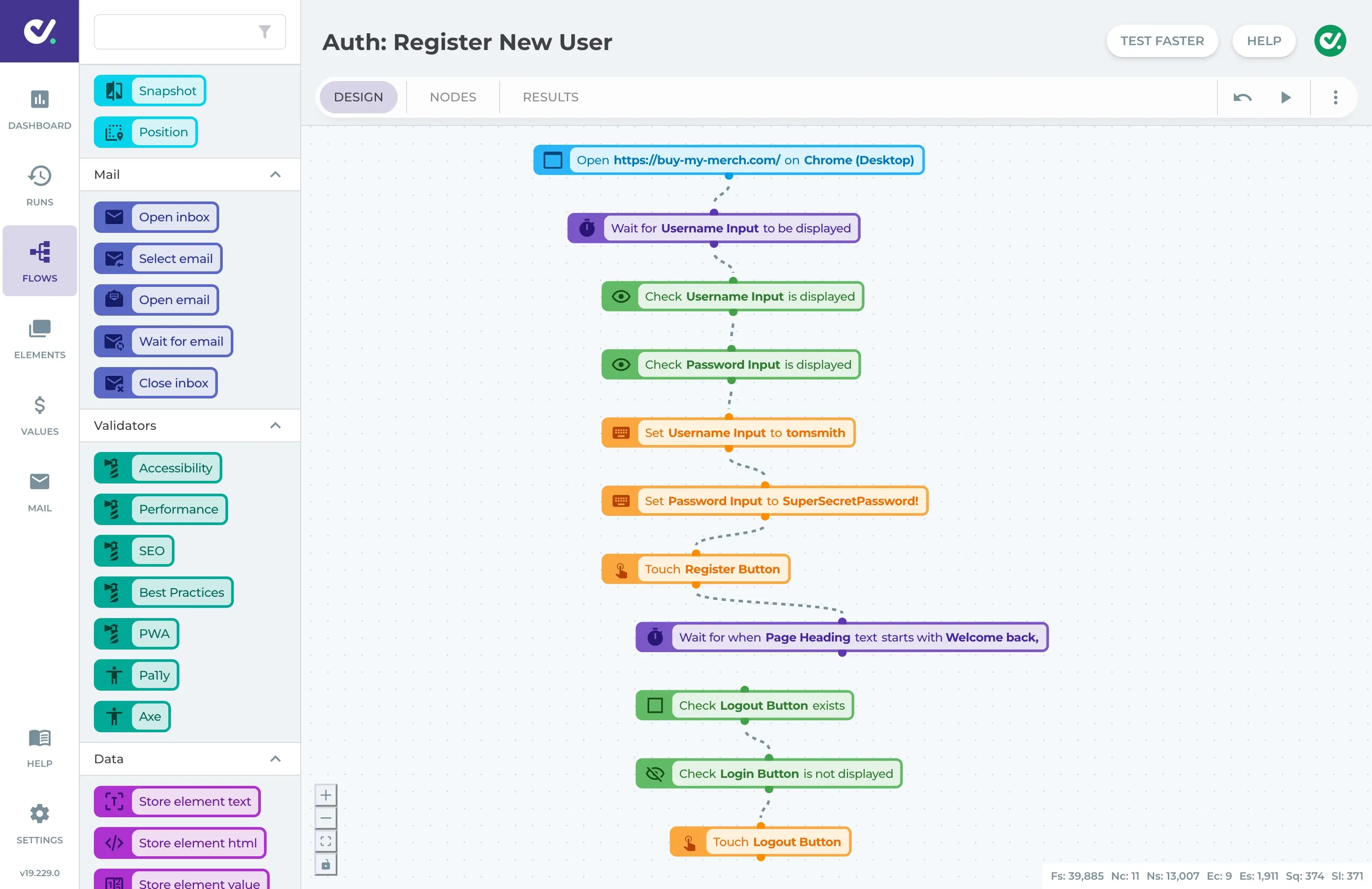 DoesQA Flow Designer View