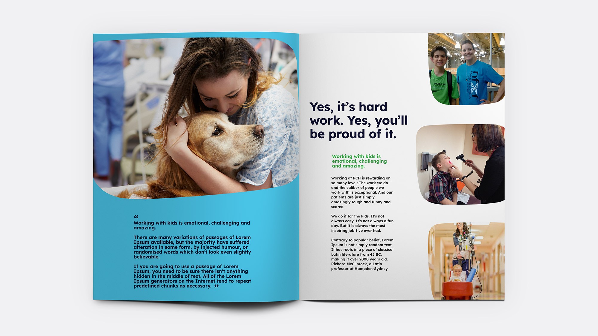 Collage of PCH healthcare creative collateral