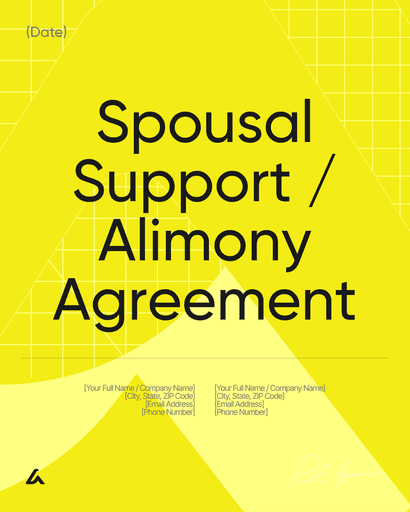 Spousal Support / Alimony Agreement