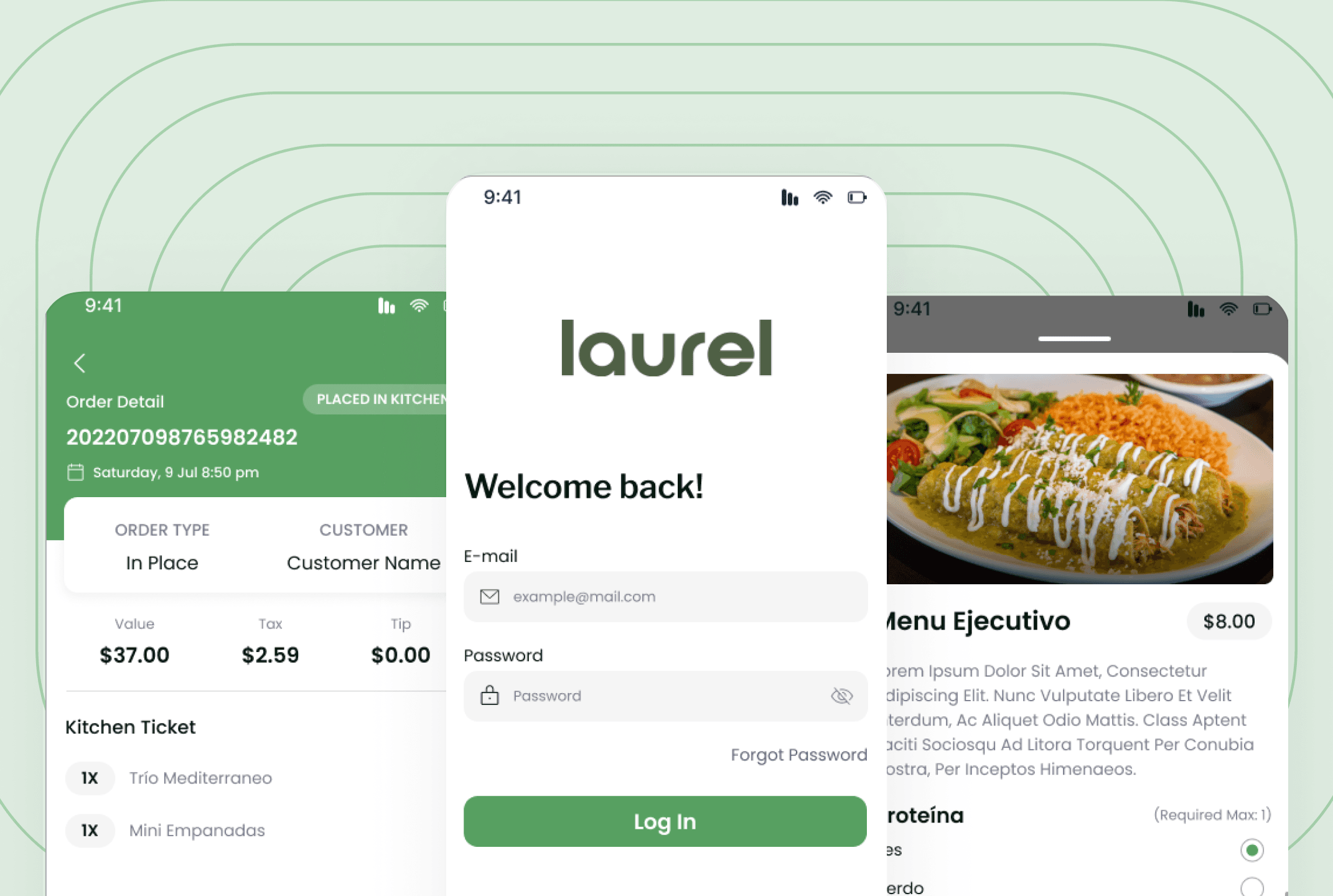 Mobile app design for restaurant order management, showcasing user-friendly interface for tracking and managing orders