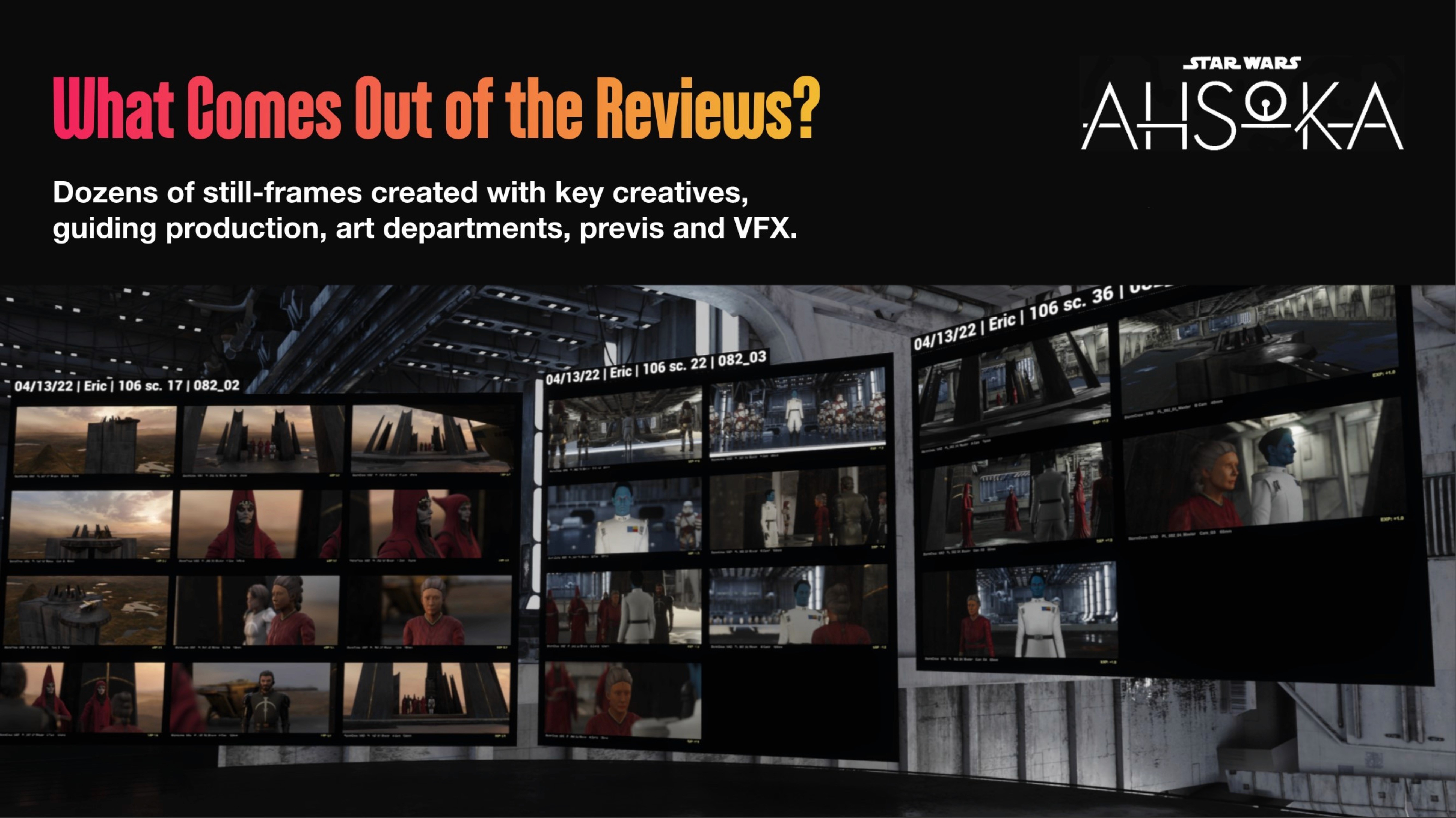 Ahsoka Virtual Storyboards primed for a review.
