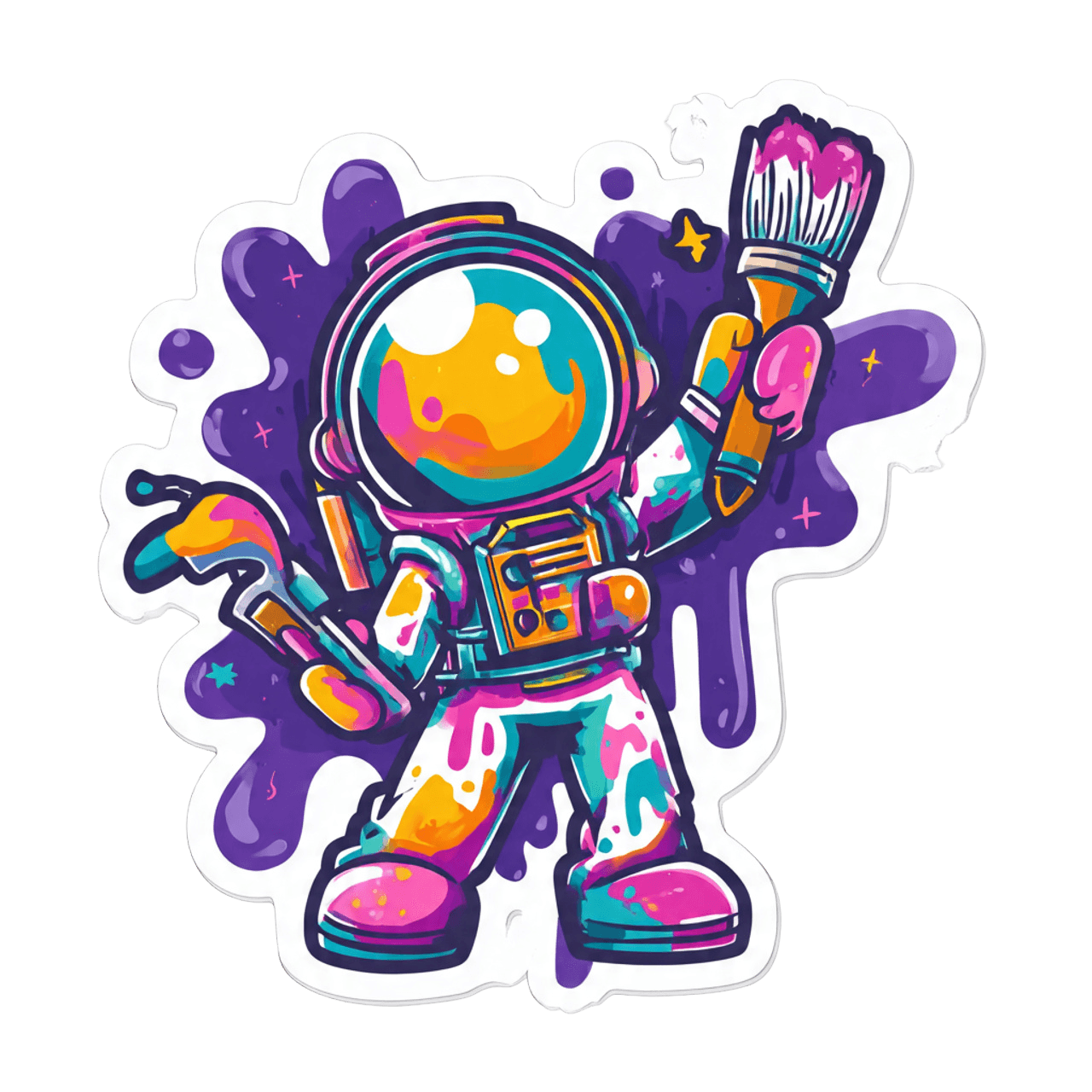 Cartoon character holding a magnifying glass