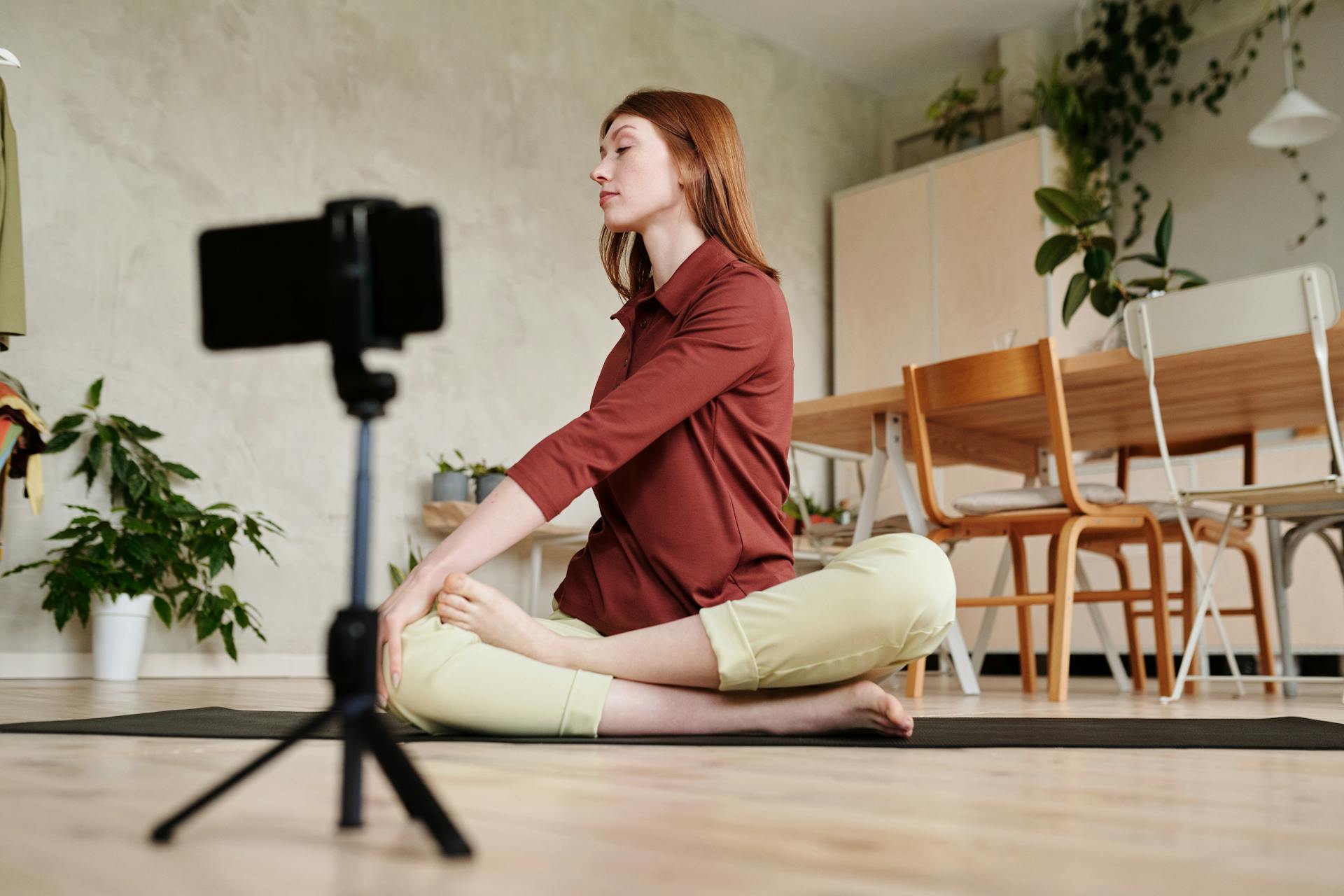 a women doing exercise