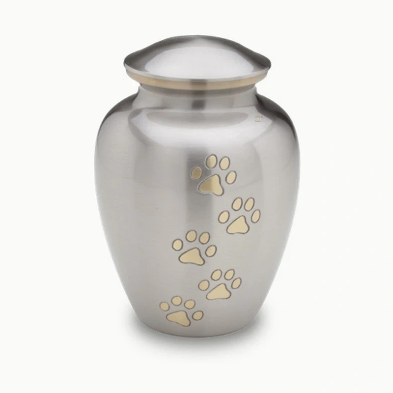 Classic Pawprint Urn — Pewter — original supplier catalogue image