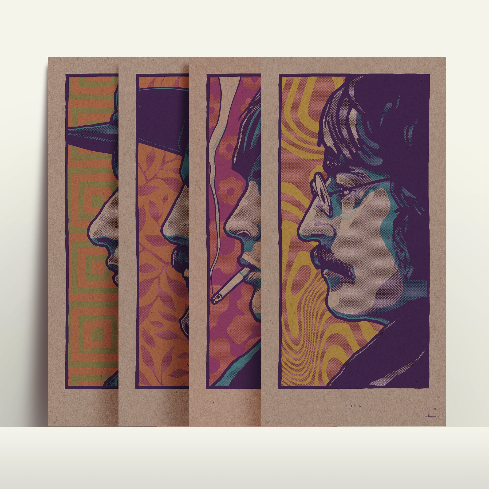 Illustration of The Beatles | Iconic illustrated art prints by Liam Devereux