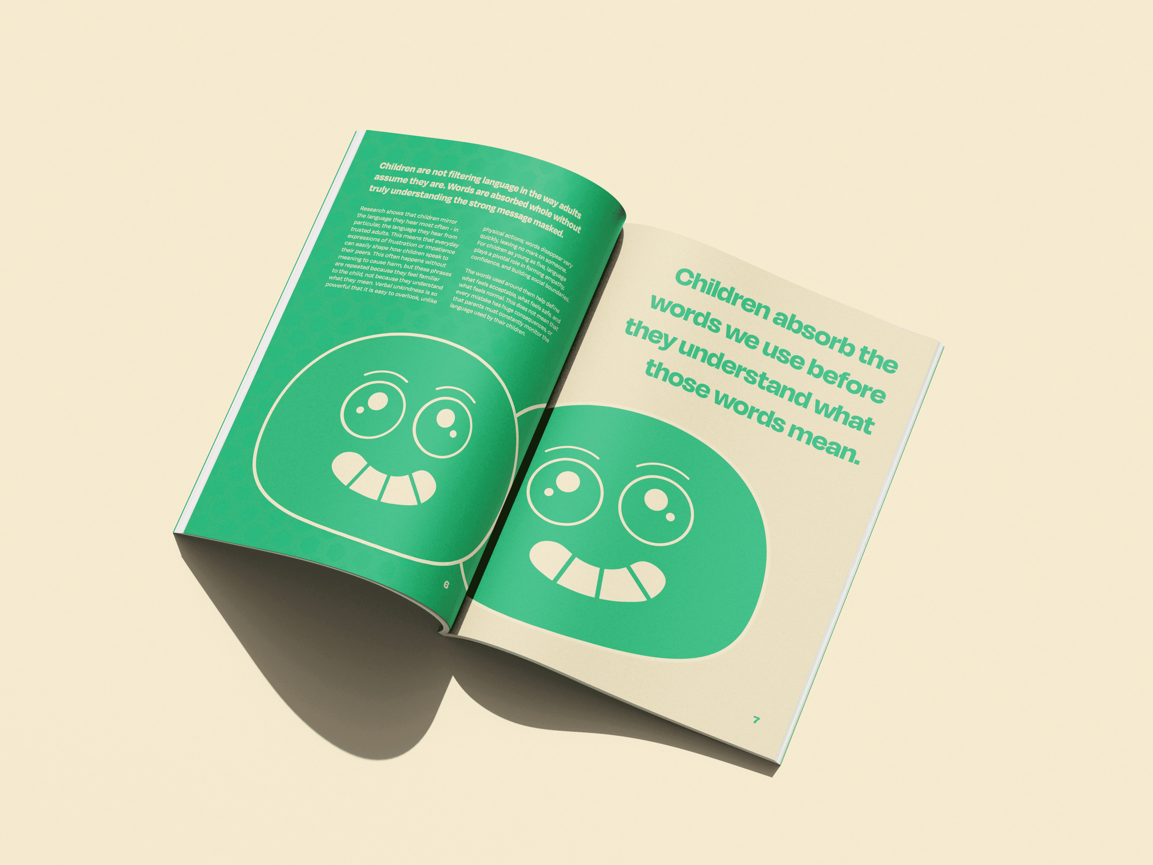 An infographic-like book to be read by parents with their children.