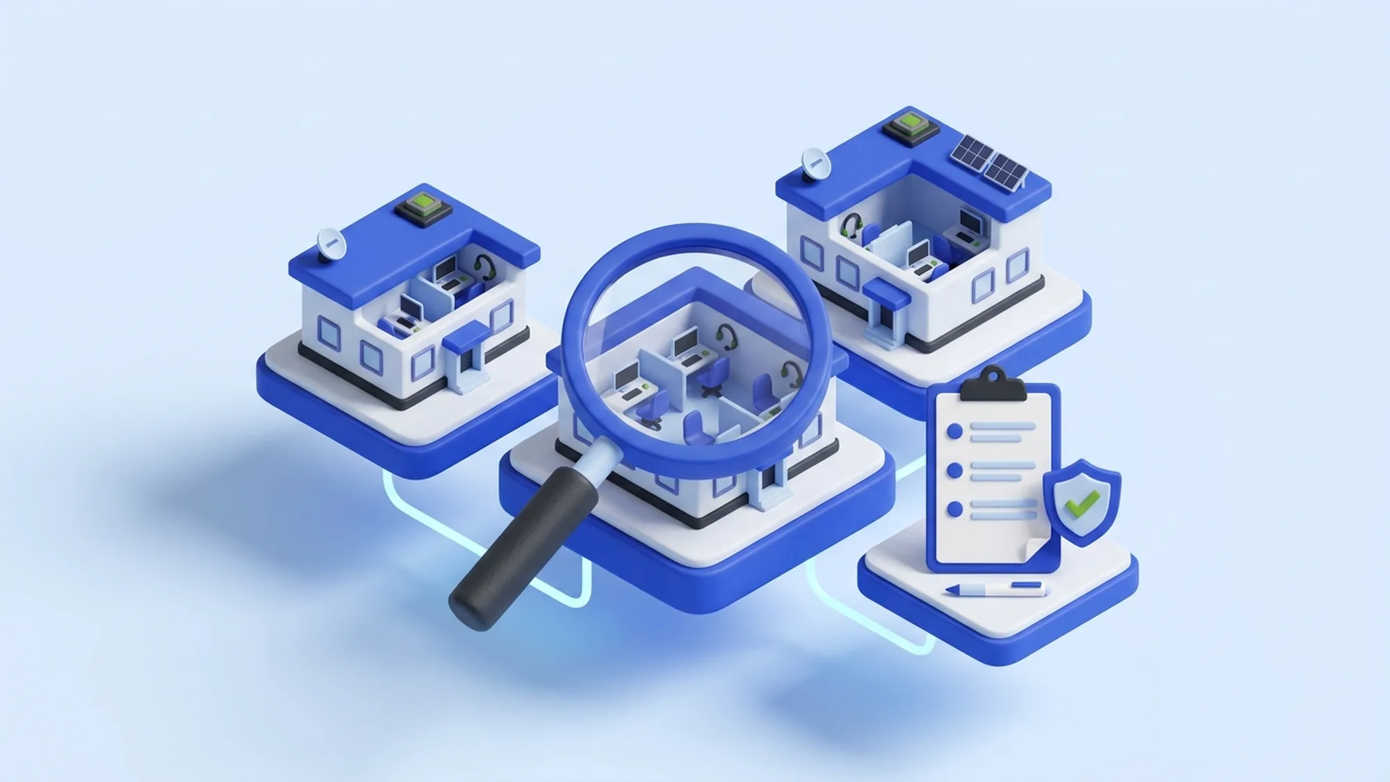 3D illustration of evaluating and selecting call centre outsourcing vendors