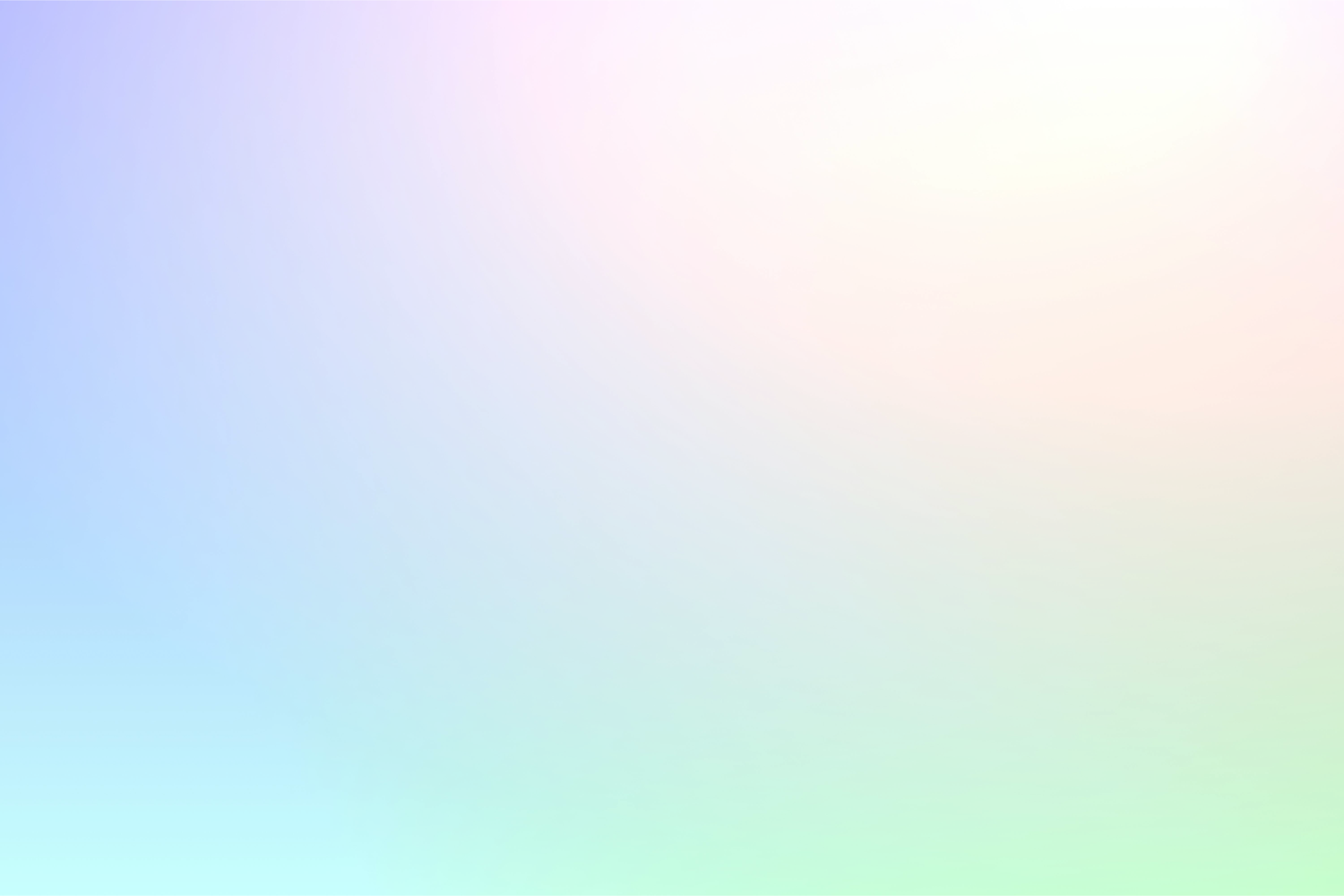 Soft pastel gradient background featuring a smooth blend of light cream, pink, blue, green, and peach hues. The abstract color transition creates a calming and dreamy visual effect, ideal for use in minimalist design, website backgrounds, digital wallpapers, or creative graphic projects emphasizing subtle elegance and modern aesthetics.