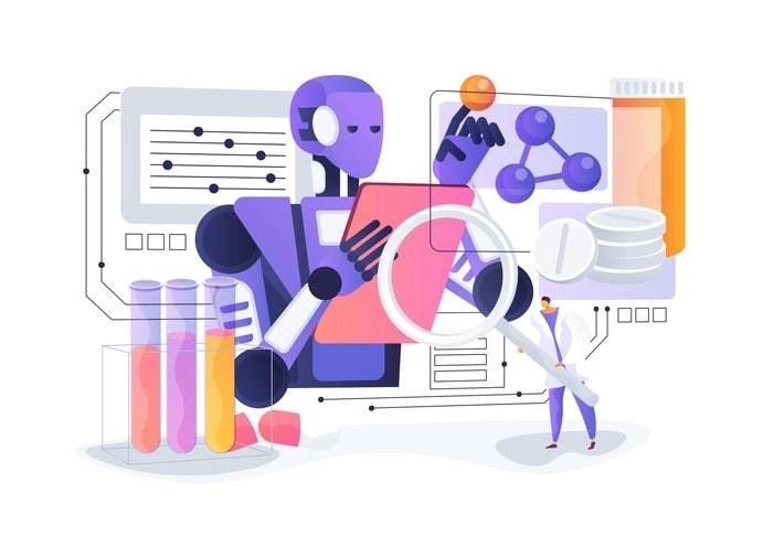An illustration of AI's impact on the role of chief scientific officers.