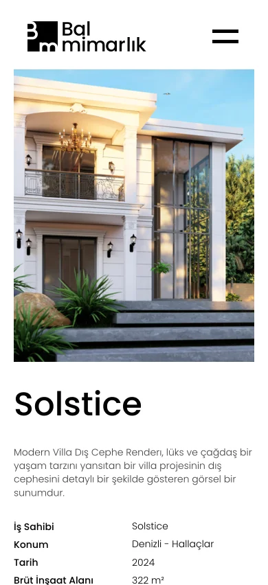 Mobile website mockup home