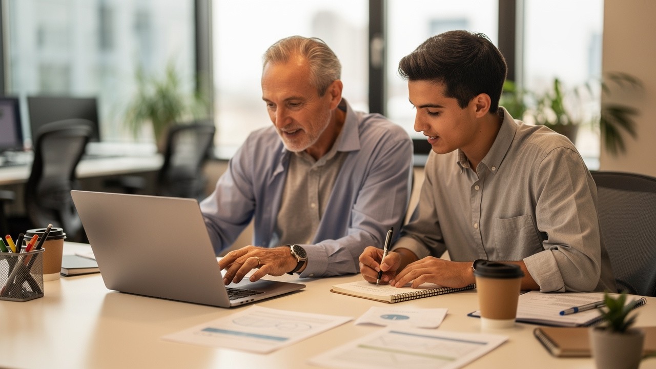 Sales manager providing personalized coaching during call review